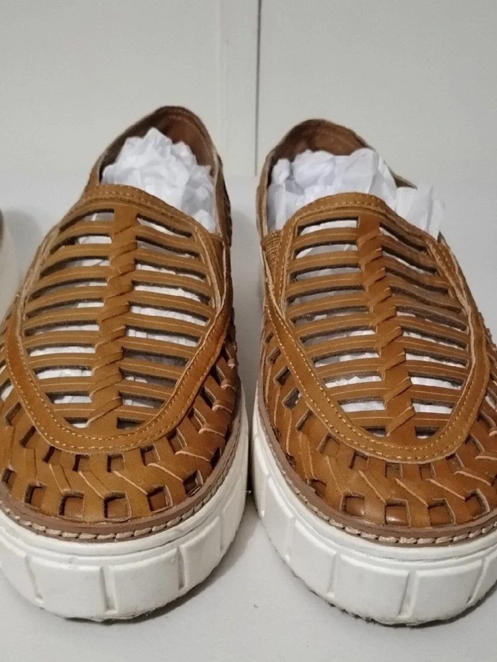 VC-Romeena Woven Geometric Cutouts Platform Slip-On